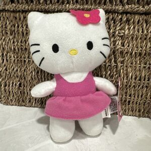 Hello Kitty 6" Plush Stuffed Animal NWT Pink Flower Dress